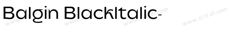 Balgin Blackltalic字体转换